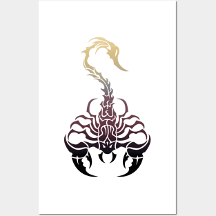 Scorpio, animal tribal print, scorpion zodiac sign, celtic design Posters and Art